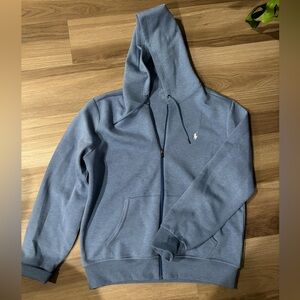 Never worn large light blue Polo zip up sweatshirt